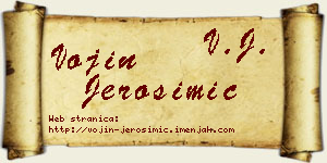 Vojin Jerosimić vizit kartica